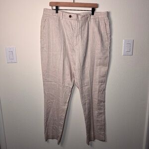 Bonobos Jetsetter Linen Cotton Suit Pants Slim Fit Men's 38 x 30 Light Tan
